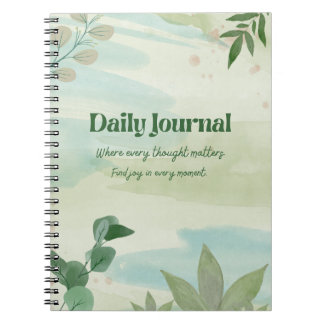 Journal quotidien esthétique vert - Motivational &