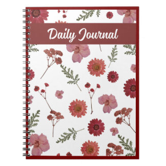Journal quotidien floral, Cahier de fleurs joli