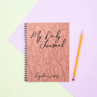 Journal quotidien personnalisé moderne et tendance