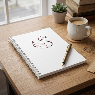 Journal relié minimaliste luxe cygne | A
