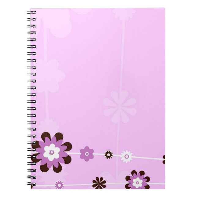 Journal rose de carnet de fleur (Devant)