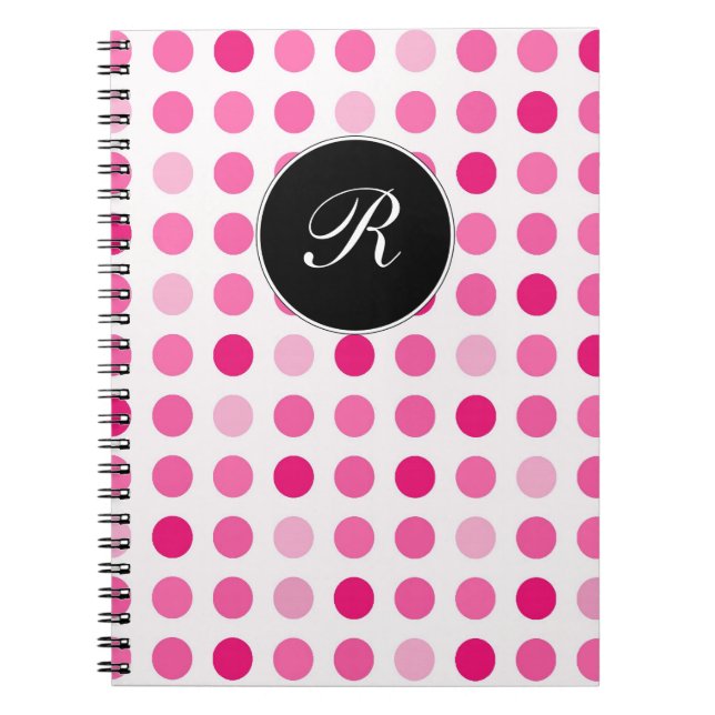 Journal rose de carnet de monogramme (Devant)