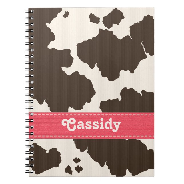 Journal rose et Brown de carnet de peau de vache (Devant)