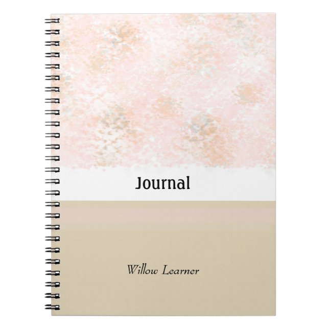 Journal Rose Pâle et Taupe (Devant)