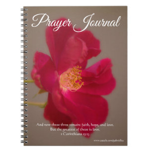 Journal rose rouge-foncé de prière
