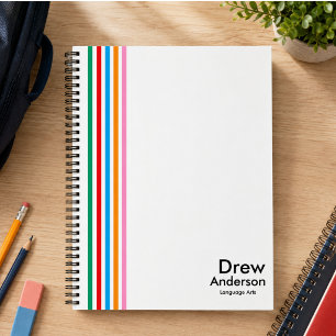 Journal scolaire personnalisé avec prénom pour gar