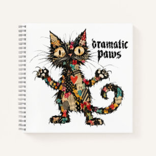 Journal Spirale Chat Noir Drôle Paws Dramatiques