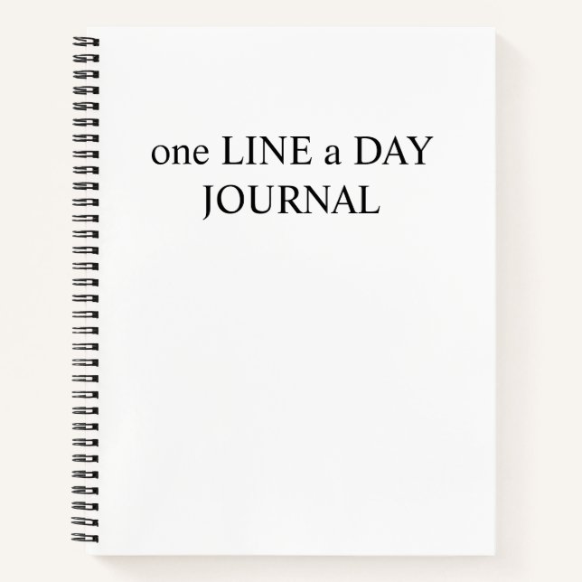 "Journal Une Ligne Par Jour : Journal Quotidien de (Devant)