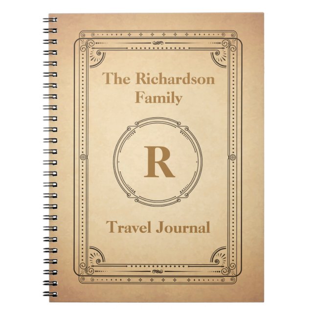 Journal victorien vintage de voyage de style (Devant)