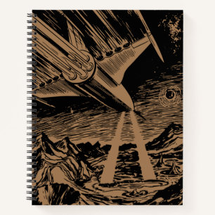Journal vintage de la fusée spatiale Sci-Fi