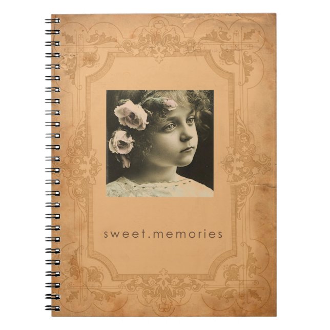 journal vintage de spirale de photo (Devant)