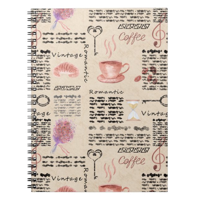Journal vintage romantique (Devant)