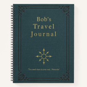 Journal Vintage voyage personnalisé