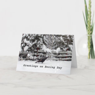 Journée canadienne de boxe Salutation Carte Turqui