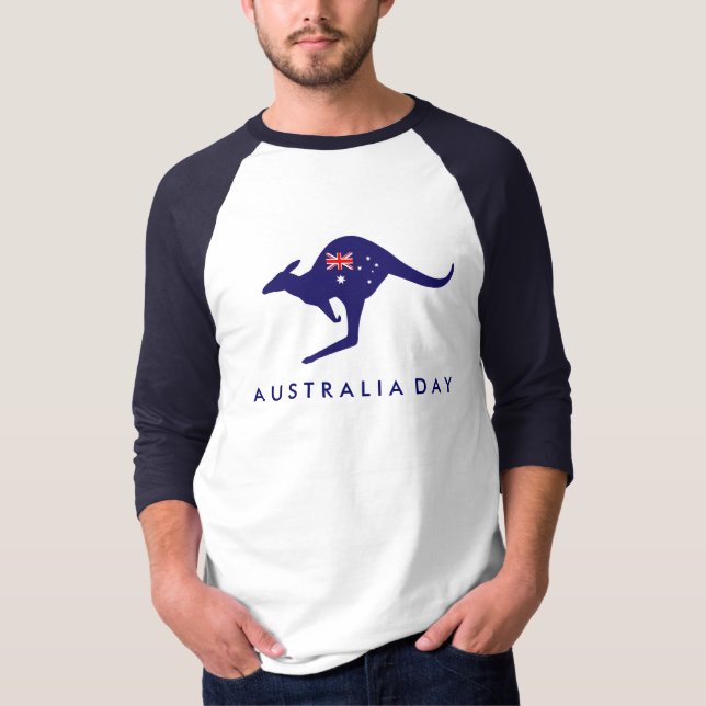 JOURNÉE DE L'AUSTRALIE KANGAROO FLAG TSHIRT (Devant)