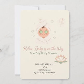 Journée de Spa pour Bébé | Invitation à la Baby Sh