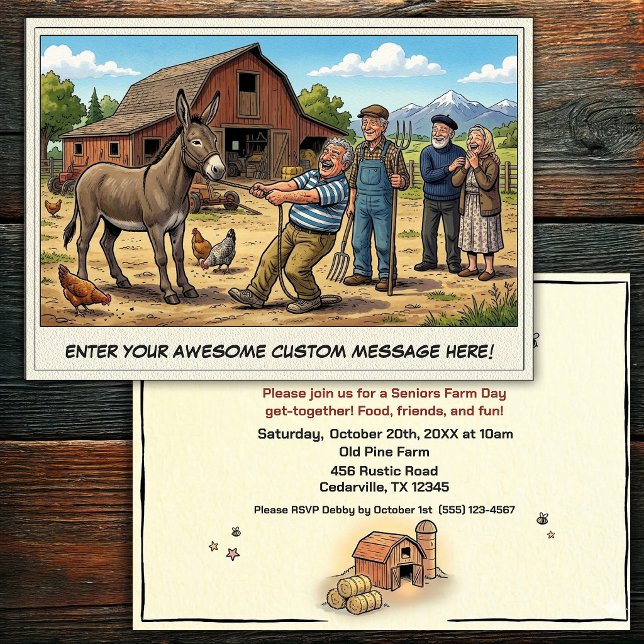 Journée des seniors à la ferme Invitation (Créateur téléchargé)