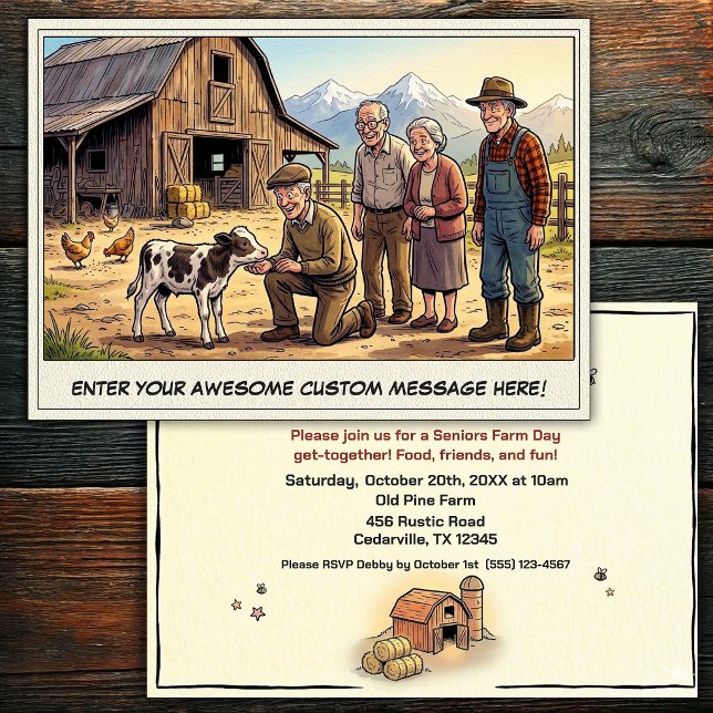 Journée des seniors à la ferme Invitation (Créateur téléchargé)