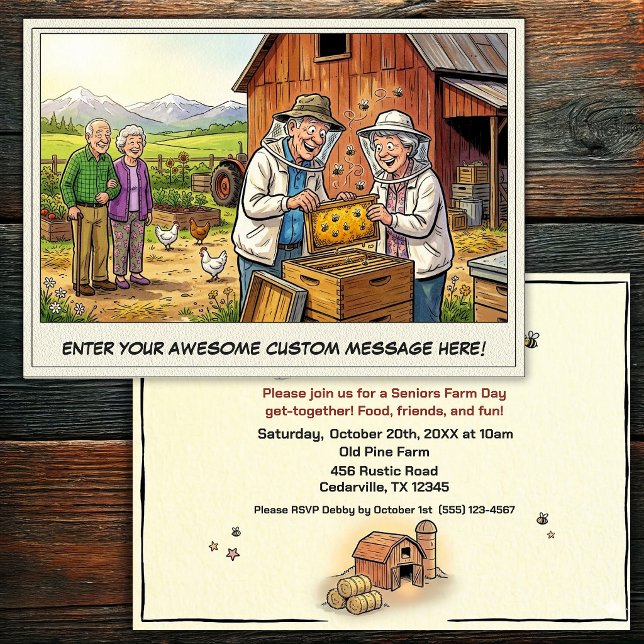 Journée des seniors à la ferme Invitation (Créateur téléchargé)
