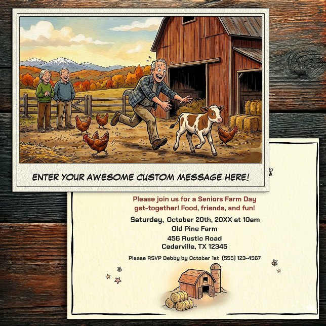 Journée des seniors à la ferme Invitation (Créateur téléchargé)