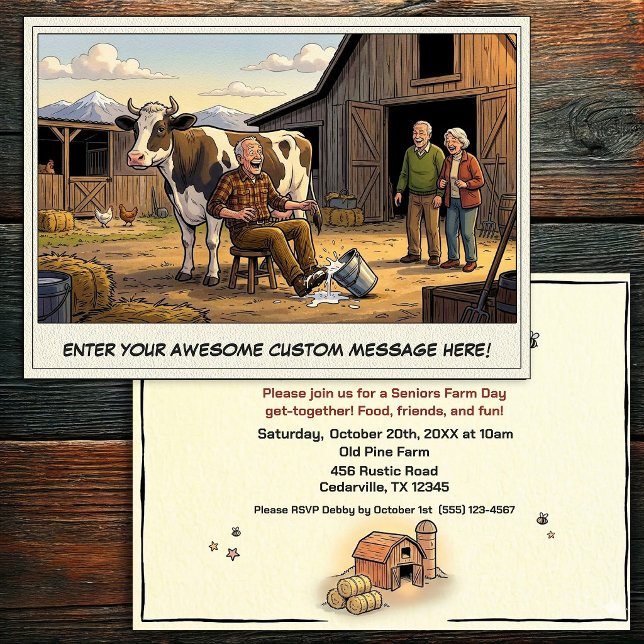 Journée des seniors à la ferme Invitation (Créateur téléchargé)