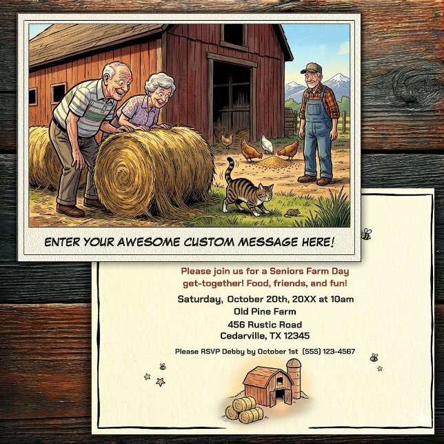 Journée des seniors à la ferme Invitation (Créateur téléchargé)