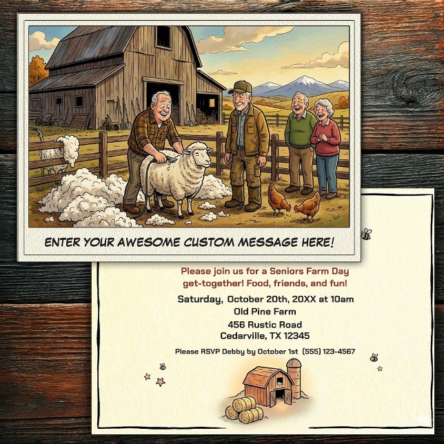 Journée des seniors à la ferme Invitation (Créateur téléchargé)