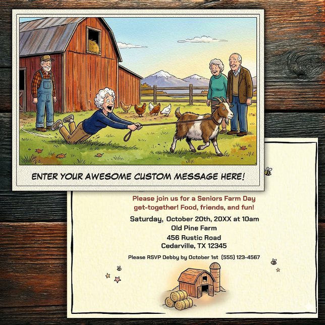 Journée des seniors à la ferme Invitation (Créateur téléchargé)