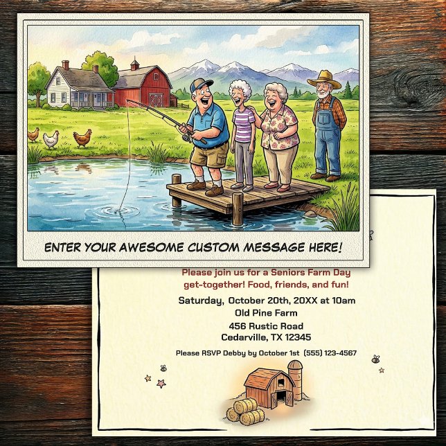 Journée des seniors à la ferme Invitation (Créateur téléchargé)