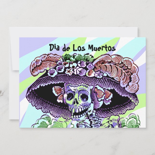 Journée Dia de Los Muertos des invitations mortes (Devant)