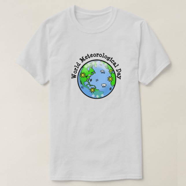 Journée météorologique mondiale T-shirt Météo Terr (Design devant)