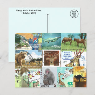 Journée Mondiale de la Carte Postale - Collage de