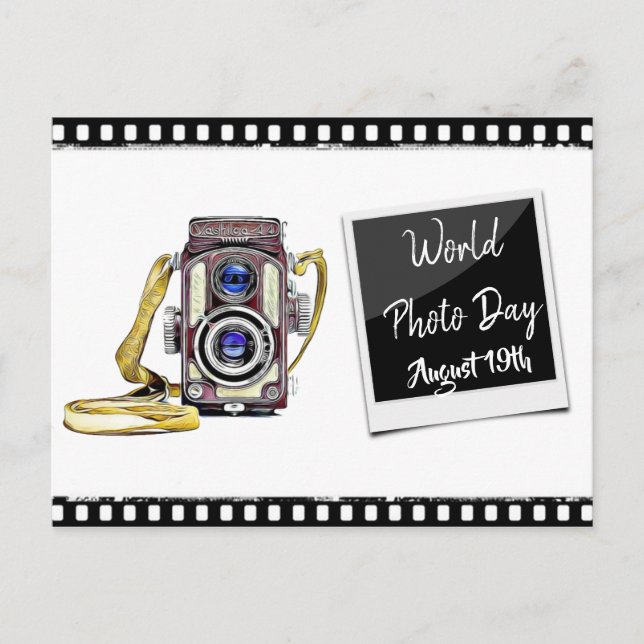 Journée mondiale de la photo 19 août Carte postale (Devant)