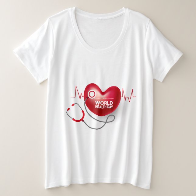 Journée mondiale de la santé plus T-shirt taille (Design devant)