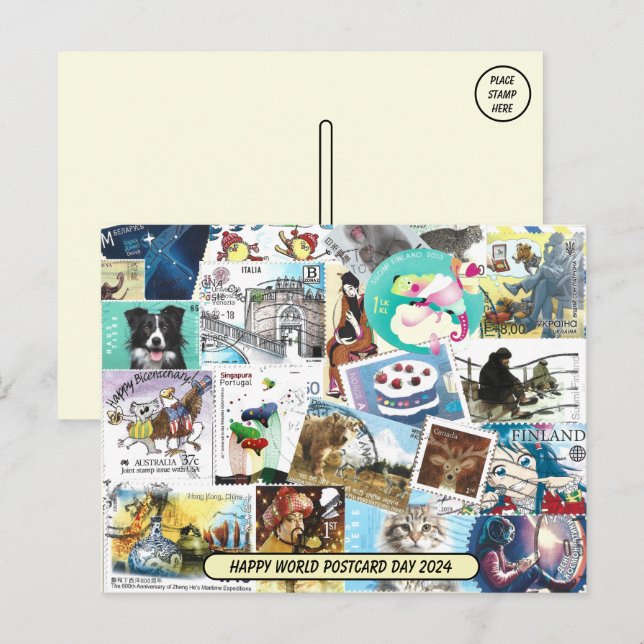 Journée Mondiale des Cartes Postales - Carte Posta (Devant / Derrière)