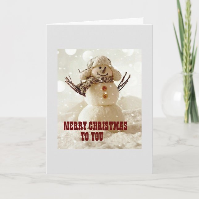 JOURNÉE NOËL CHÈRE À VOUS CARTE DE VACANCES (Devant)