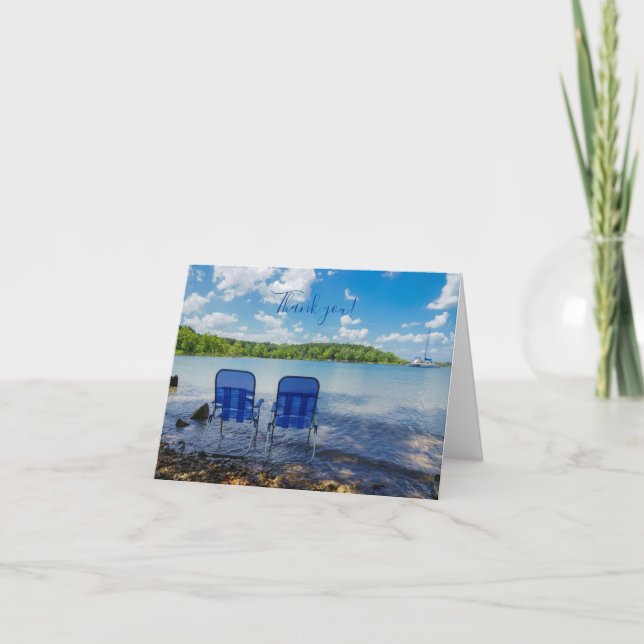 Journée Parfaite Au Lac Carte de remerciements (Devant)