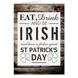 Journée vintage de la St Patrick en bois irlandais