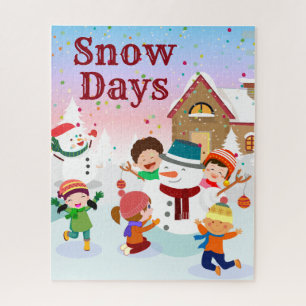 Journées enneigées, puzzle d'hiver