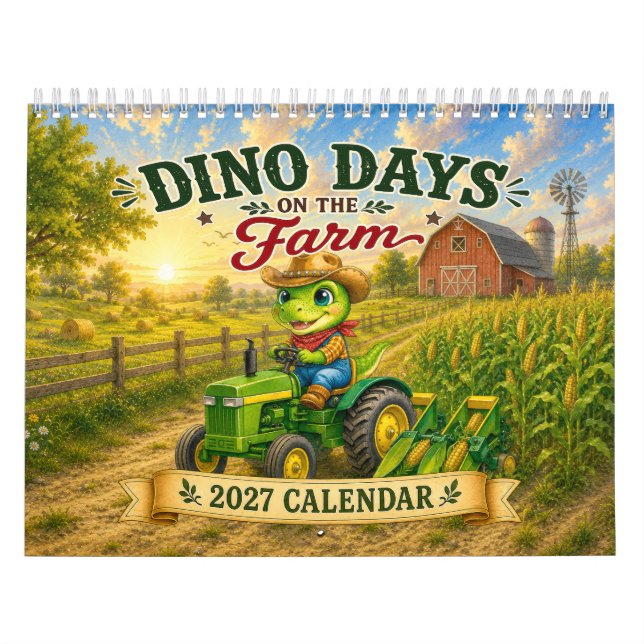 Jours de Dino à la ferme – Calendrier 2027 (Protection)