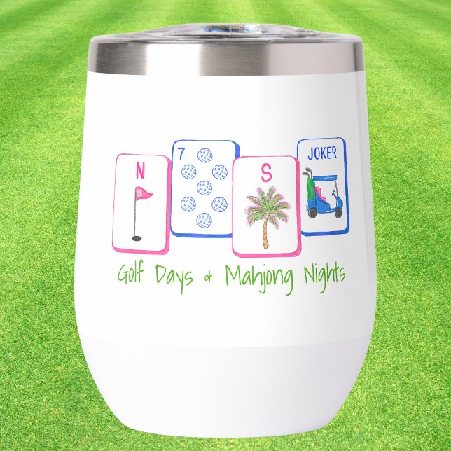 Jours de golf et nuits de mahjong / Tuiles de golf (Créateur téléchargé)
