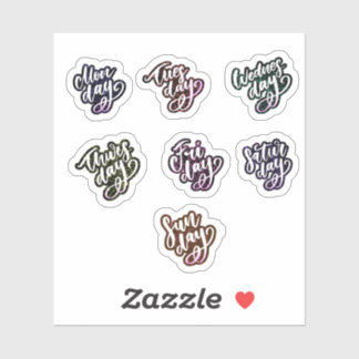 Jours de la semaine autocollants