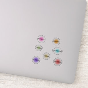 Jours de la semaine Sticker Sticker Gradient