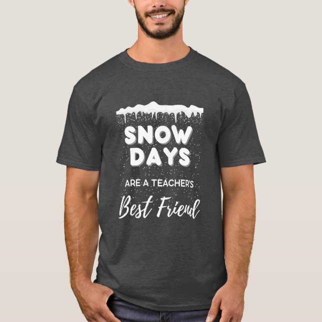 "Jours de neige" T-shirt enseignant pour hommes (Devant)