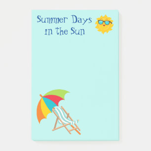 Jours d'été dans Sun Post-It Notes