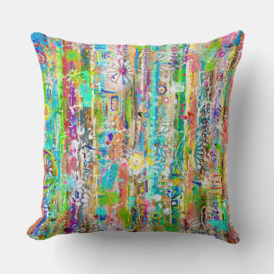 Jours ensoleillés 20 x 20 Oreiller à jet de coton