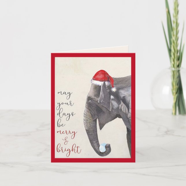 Jours être joyeux et brillante carte de voeux de N (Devant)