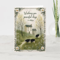 Jours Paisibles | Maison de Campagne Cartes de Vœu