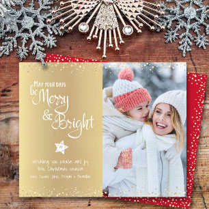 Jours photo Gold Budget Soyez Joyeux Script Carte