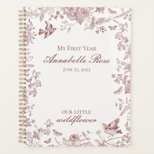 Jouy Toile Bourgogne Vintage Floral Ma première an